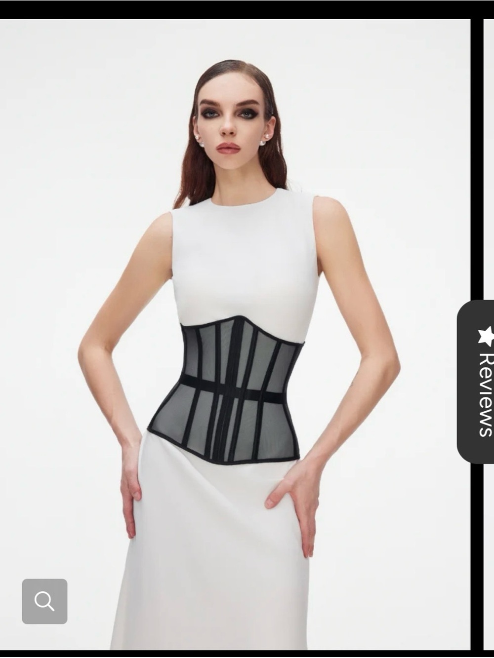 Sheer Black Waist Cincher Corset — Sculpting Shapewear